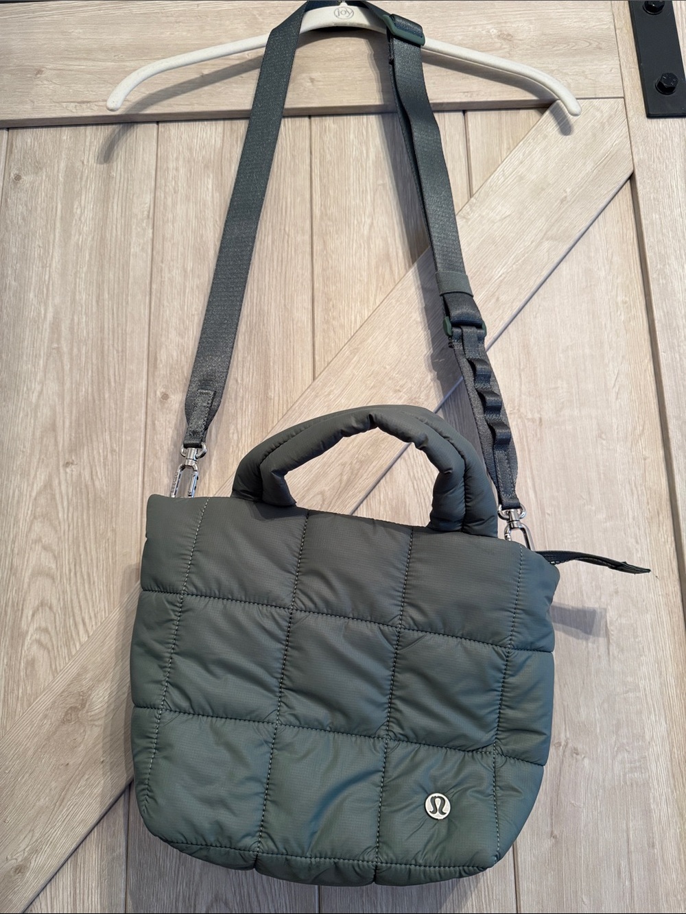 Lululemon Quilted Grid Tote Bag Mini 5L - Grey Eucalyptus